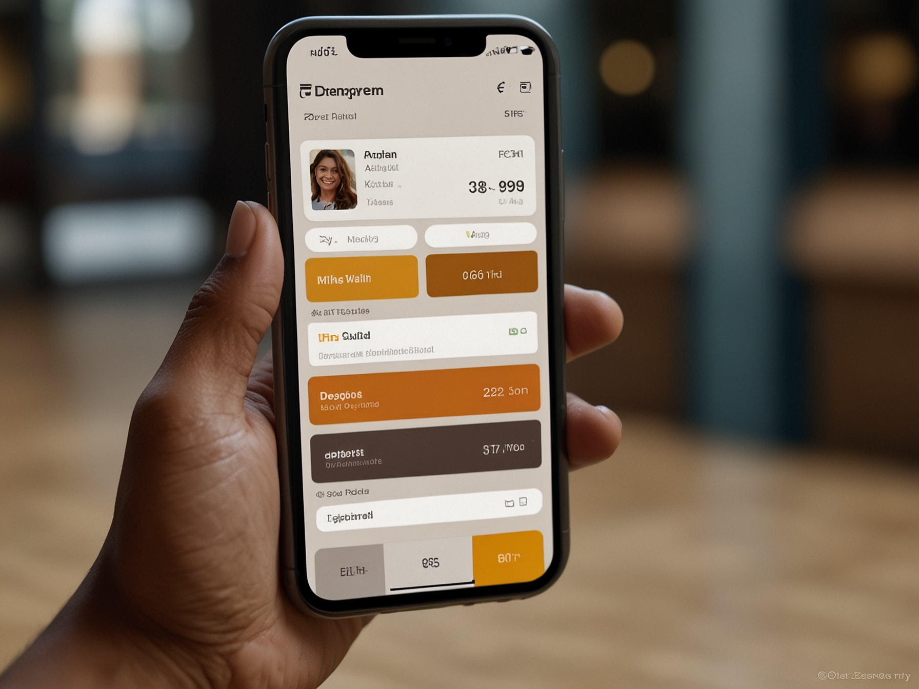 Mobile wallet screen
